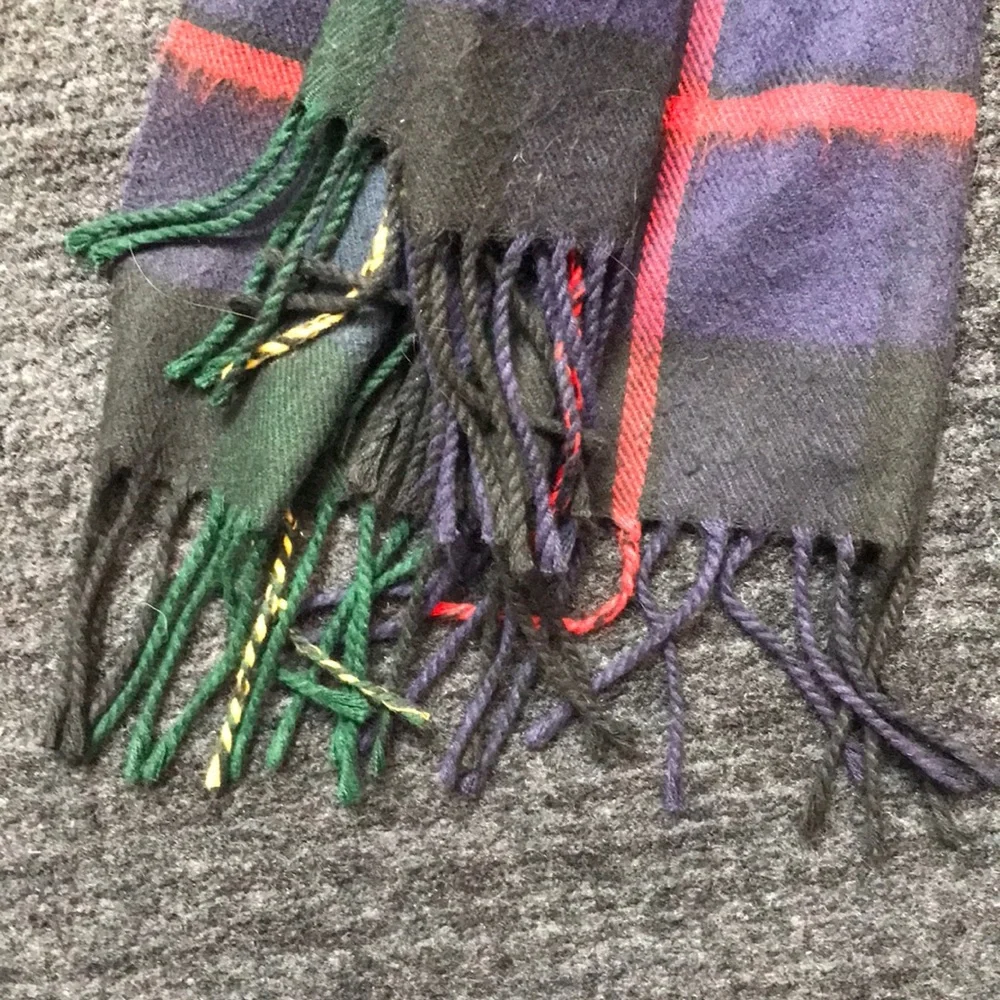 Christian Dior Vintage Academia Plaid Scarf